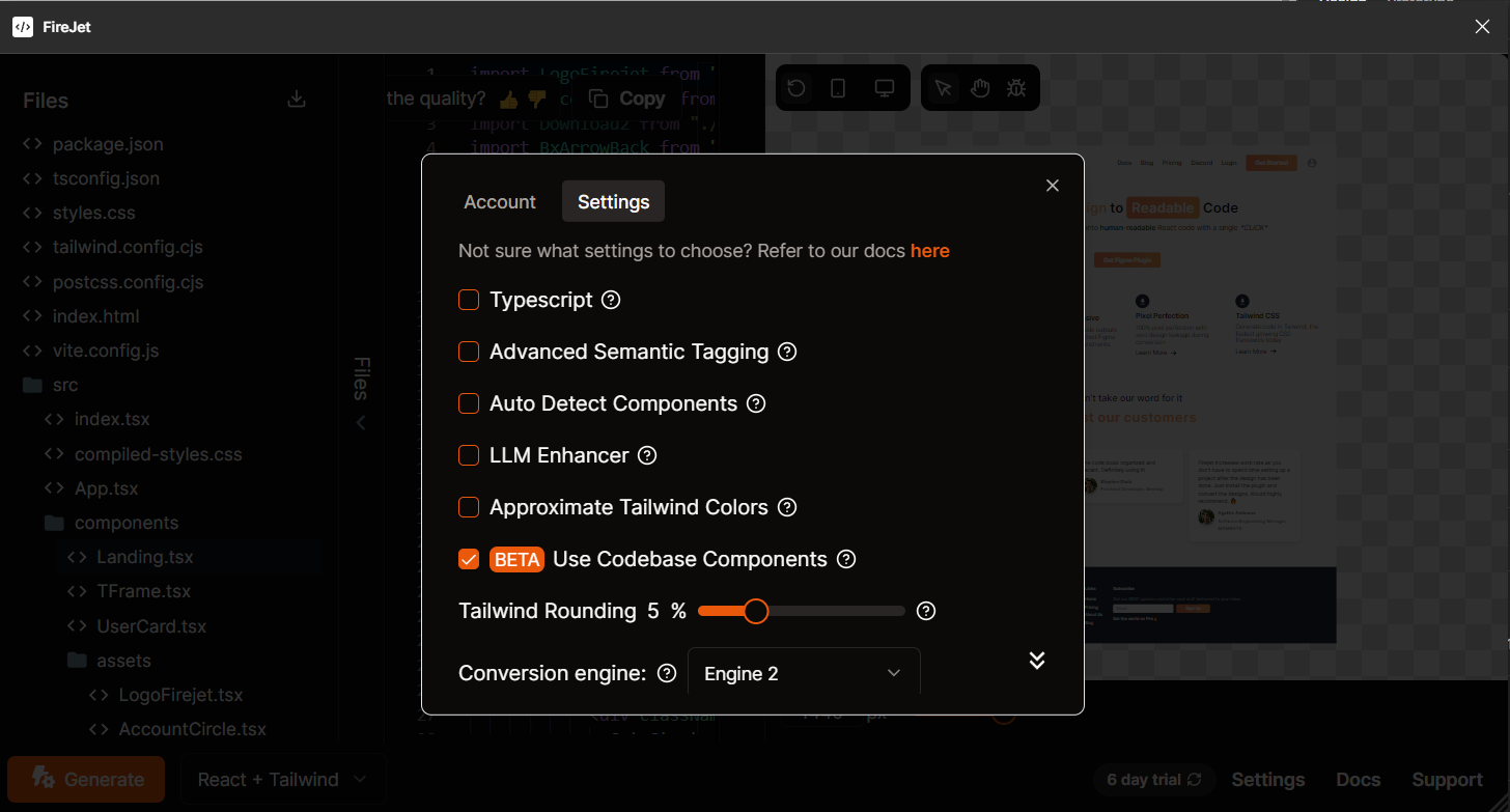 Code base components