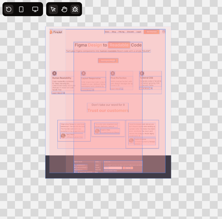 Design skeleton view